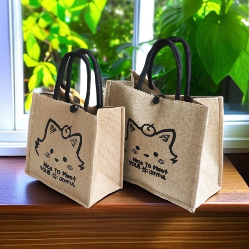 New Fashionable and Versatile Linen Tote Shopping Bag, Large Capacity Women's Bag, Single Shoulder Crossbody Bag, Canvas Commuter Tote Bag