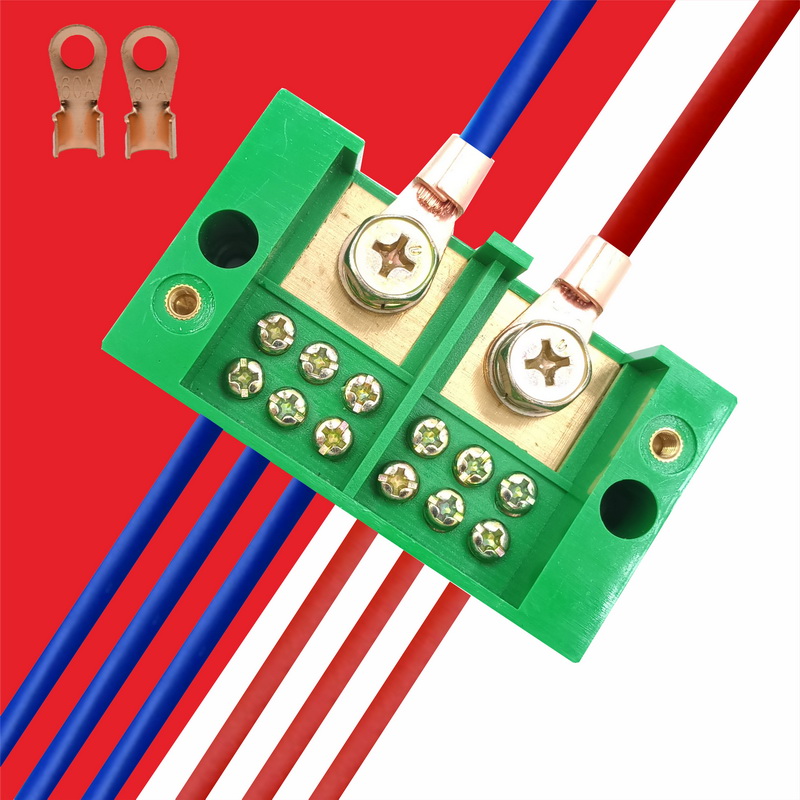 Single-phase two-in six-out distribution box junction box Household wire junction box box terminal block