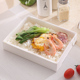 hộp bento giữ nhiệt Hộp giấy dùng một lần mới hộp đựng thức ăn nhanh takeaway hộp hình chữ nhật có nắp hộp cơm trưa chia hộp ăn trưa - Hộp cơm điện sưởi ấm hộp cơm hâm nóng magic