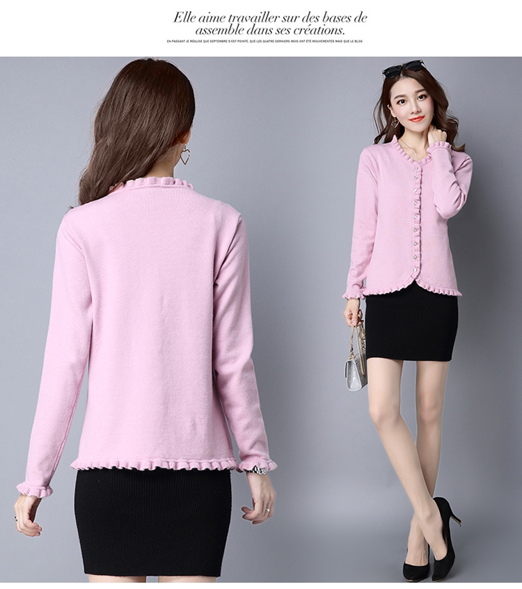 Áo len cardigan ngắn 2018 mùa hè mới của phụ nữ mùa xuân và mùa thu Thời trang Hàn Quốc mùa xuân Áo len lỏng áo khoác nữ mẫu áo len nữ đẹp 2021