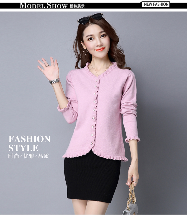 Áo len cardigan ngắn 2018 mùa hè mới của phụ nữ mùa xuân và mùa thu Thời trang Hàn Quốc mùa xuân Áo len lỏng áo khoác nữ mẫu áo len nữ đẹp 2021