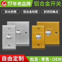 New jiacheng aluminum alloy access control switch panel 86 type access control out of the button gold surface mounted access control out of the switch