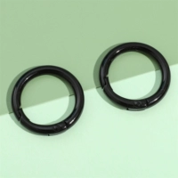 ❥Хит продаж, модель 3#, черная | сплав, окрашенный распылением, цвет, круглая форма, около 30 мм, 2 шт.