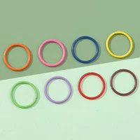 22 # случайное смешивание цветов | Железное окрашенное распылением плоское замкнутое кольцо диаметром 12 мм, диаметр проволоки около 1 мм, около 135 шт.