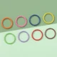 22 # случайное смешивание цветов | Железное окрашенное распылением плоское замкнутое кольцо диаметром 12 мм, диаметр проволоки около 1 мм, около 135 шт.