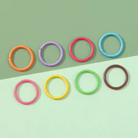 21 # Случайно смешанные цвета | Железное плоское замкнутое кольцо, окрашенное распылением, 10 мм, диаметр проволоки около 1 мм, около 165 шт.