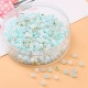 2# Синий и зеленый | Стеклянные рисовые бусинки крем мабаи 4 мм диаметр около 1 мм 10 г/упаковка около 170 таблеток