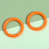 3 # Оранжевый Красный | Сплав, окрашенный распылением цветной круглой формы около 30 мм 2 шт.