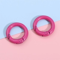 ❥Хит продаж, модель 2# розово-фиолетового цвета | Сплав, окрашенный распылением, разноцветный, круглой формы, около 20 мм, 2 шт.