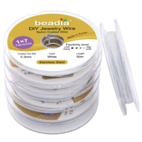 1# белый | Корейская 7-жильная мягкая проволока из нержавеющей стали 304, сохраняющая цвет, золотая мягкая проволока, толщина 0,3 мм, около 50 метров в рулоне.