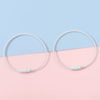 Белая стальная проволка, баллончик с краской, брелок, 50mm, 1.5mm, 15см, 2 шт