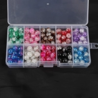 Стеклянный, 10 ячеек, 10 цветов, диаметр 8мм, 8mm