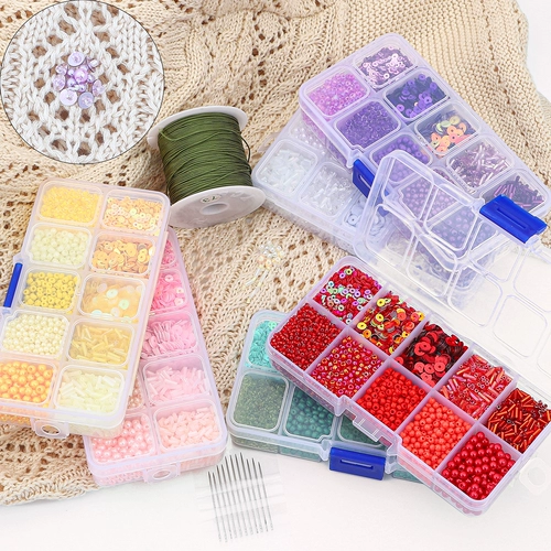 Набор материалов, блестки для ногтей, браслет из бисера с аксессуарами ручной работы, бусины, DIY, 10 ячеек