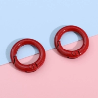 ❥Хит продаж, модель 2#, красный | Сплав, окрашенный распылением, разноцветный, круглой формы, около 20 мм, 2 шт.