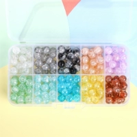 Сетка 7#10 | Коробка для набора разбитых стеклянных шариков диаметром 8 мм, по 20 штук в каждой сетке, всего около 200 штук в коробке.