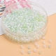 3# светло -зеленый серия | Стеклянные рисовые шарики единорог кристалл цирконий 4 мм диаметр около 1 мм 10 г/упаковка около 160 кусочков
