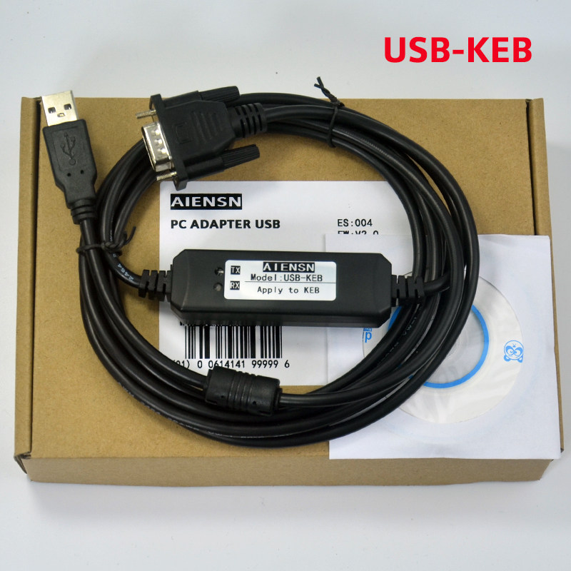 Suitable for KEB Kobe F4 F5 series inverter RS232 panel debugging cable USB port download data cable