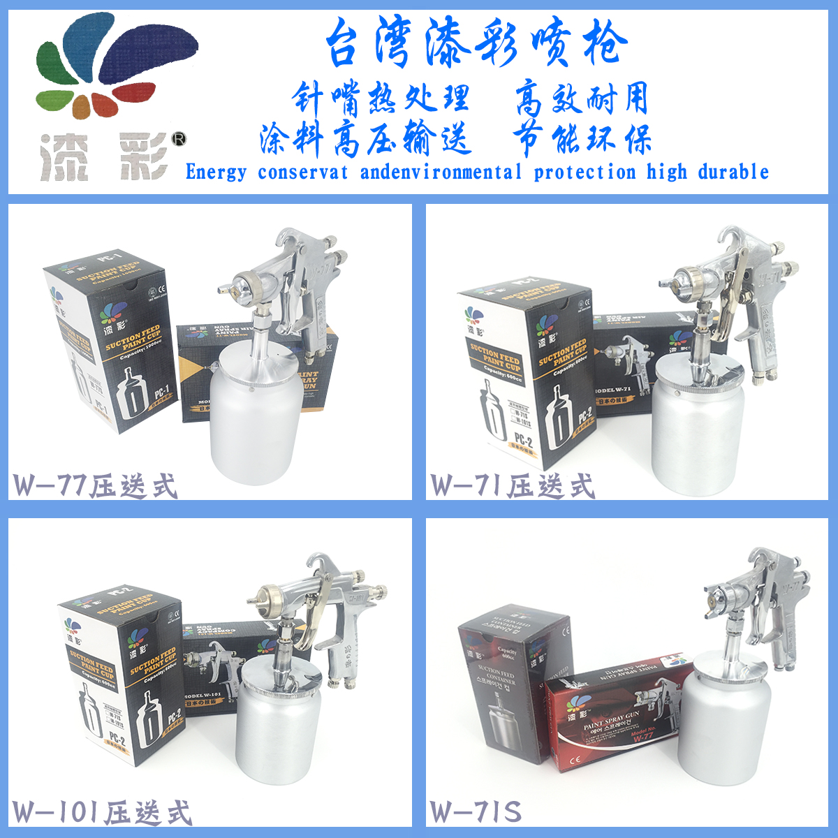 Paint color W-71 77101 spray gun auto home innate atomization upholstery finish lacquered pneumatic paint spray gun