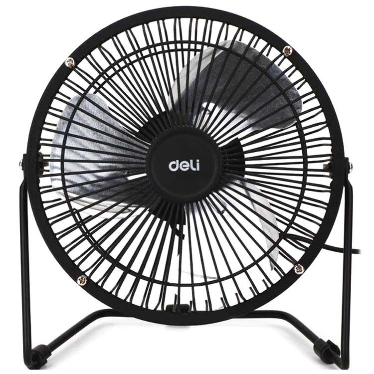 Deli 3680 usb mini fan máy tính ngoại vi văn phòng nhà thời trang thuận tiện 360 độ 4 inch xoay