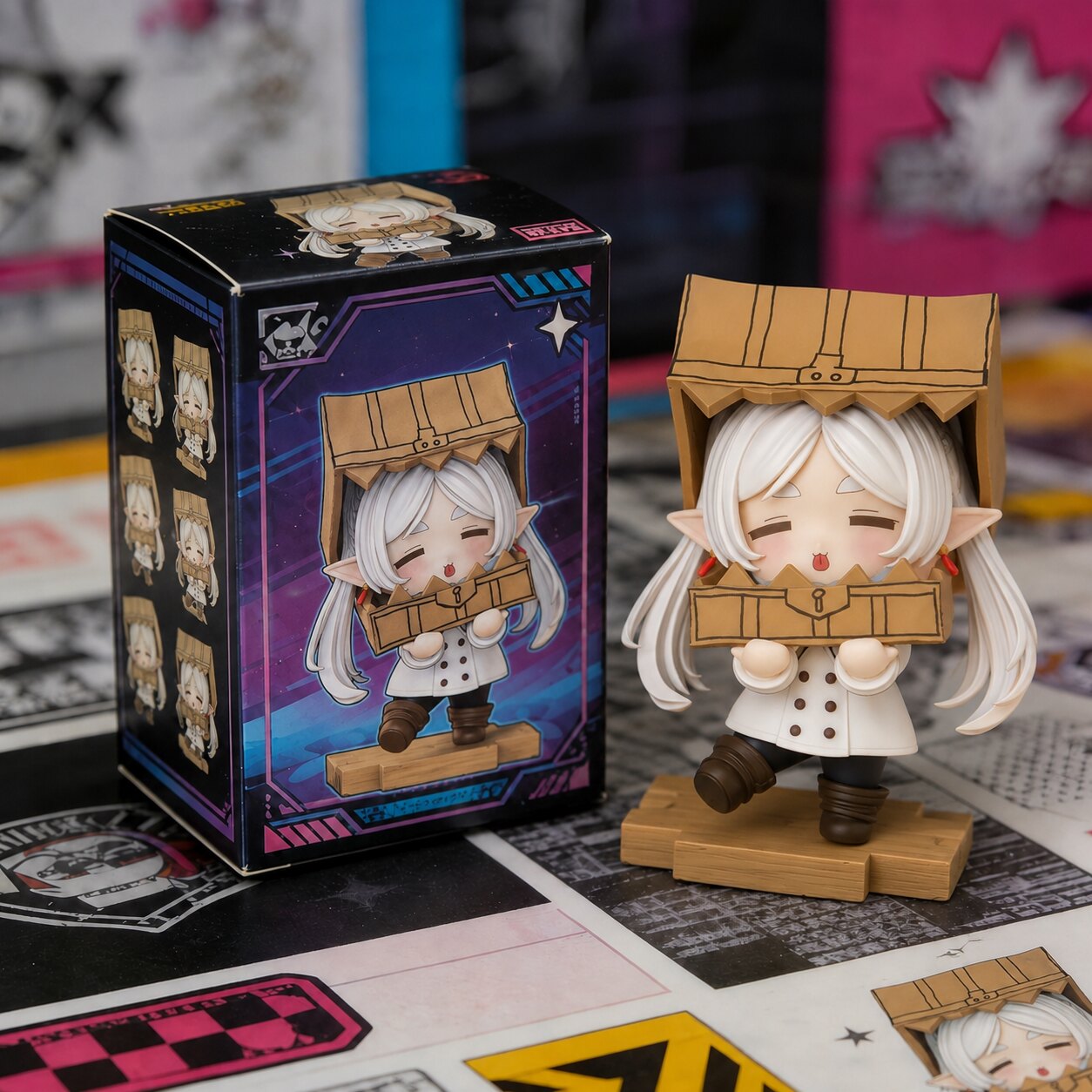 Car-Mounted Carton Fuli Lian Cute Q-Version Peripheral Gk Figure Model Desk Decoration Birthday Gift Scene Ornament Trendy Toy