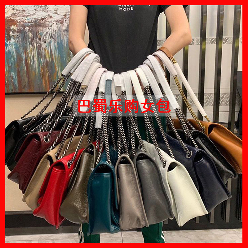 Yang Shulin Niki Bag 2025 New Model Genuine Leather Messenger Bag Medium Chain Hobo Bag Single Shoulder Crossbody Bag Women's Bag