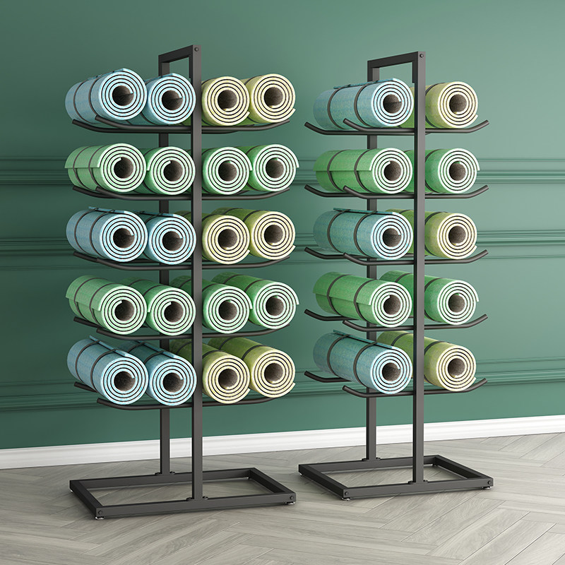 Yoga mat display shelf Large capacity containing equipment Multi-floor pavilion Placing Yoga Mat shelves Shenzer floor-Taobao