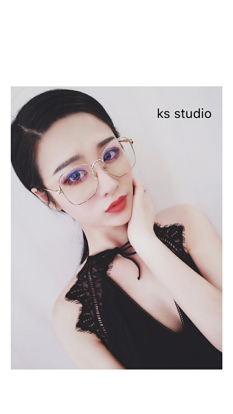 Ks studio retro hoang dã hộp lớn bên kim loại phẳng ánh sáng cận thị kính khung bảo vệ bức xạ kính râm cận