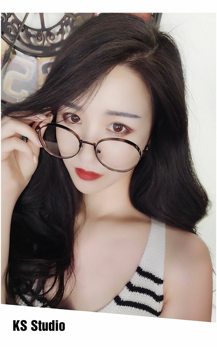 Studio Ks rời ngân hàng 潇 Sun Yanzi với kính râm kim loại nguyên chất dày retro gọng kính cận nữ