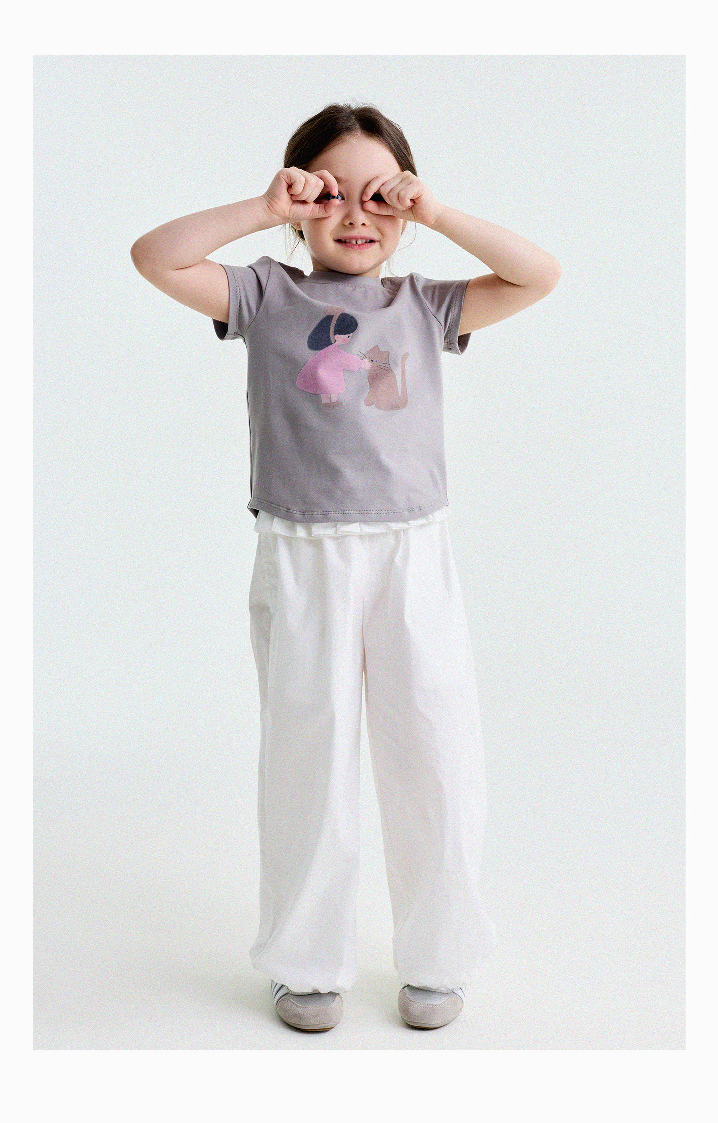Yunerma Girls' Summer New Style 3D Ruffle Straight-Leg Pants Children's Thin Anti-Mosquito Pants Baby Casual Pants Trendy — 25