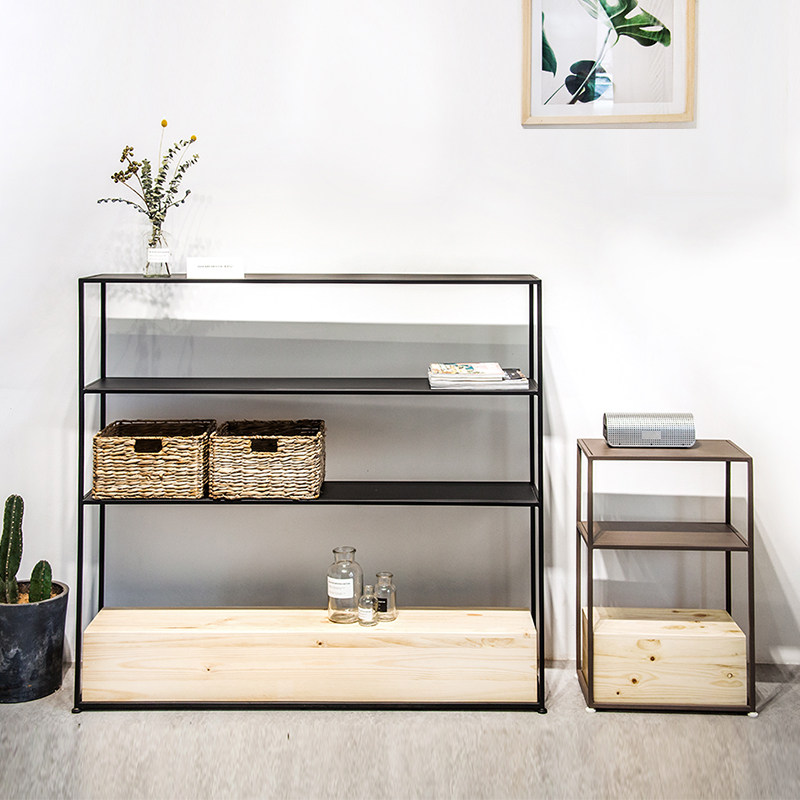 Iron art shelf bookshelf Nordic living room floor-to-ceiling porch shelf modern minimalist bedroom storage sofa rear shelf