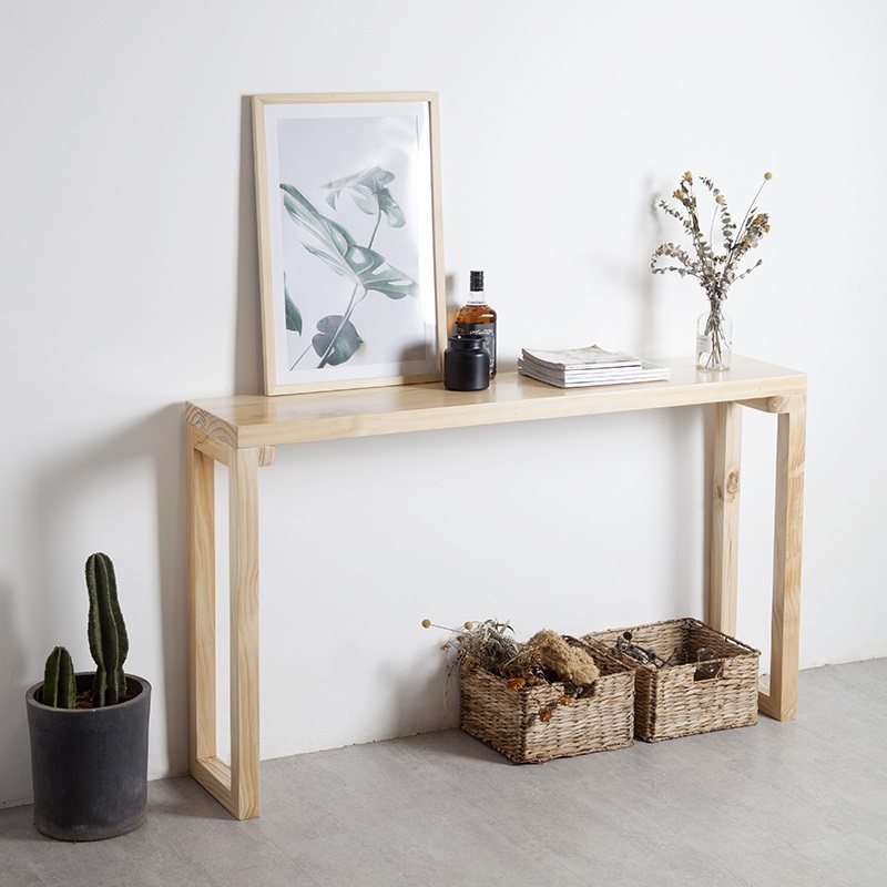 Modern minimalist solid wood Xuanguan Table Nordic Bar Several leaning against wall Corridor Aisle Narrow Side Table Strip Case for Table-Taobao