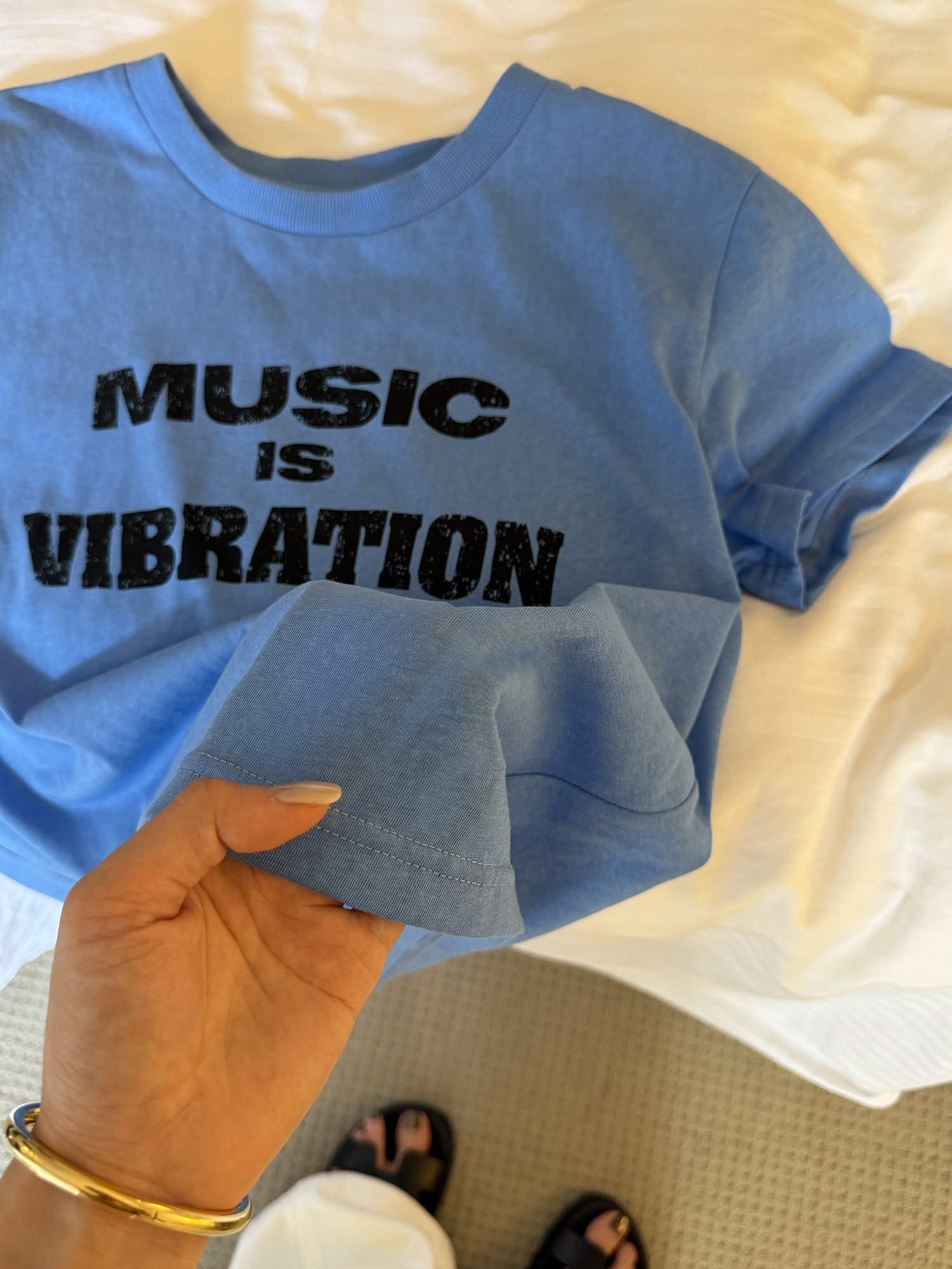 LelyMooch футболка с коротким рукавом из хлопково-льняной смеси с цифровой печатью и винтажным принтом букв