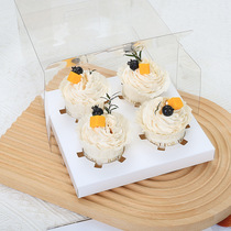 Transparent cupcake box 4 pieces 6 pieces 12 pieces muffin cup cupcake packaging box baking diy utensils