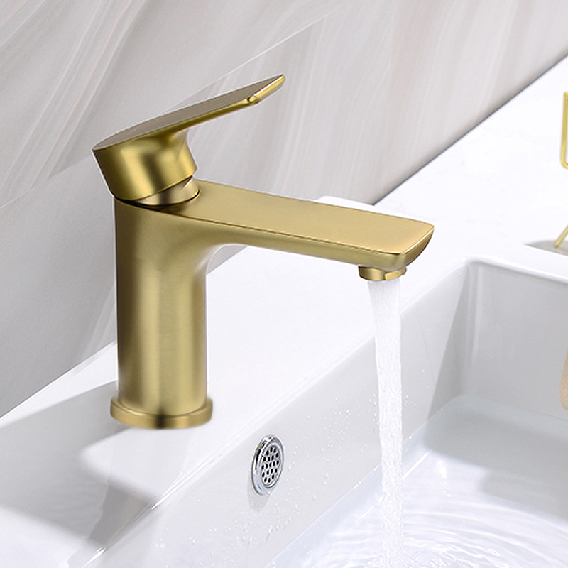 304 Stainless Steel Basin Faucet Hot and Cold Bathroom Washbasin Elevated Countertop Basin Faucet Nordic Gold 304 Stainless Steel Basin Faucet Hot and Cold Bathroom Washbasin Elevated Countertop Basin Faucet Nordic Gold