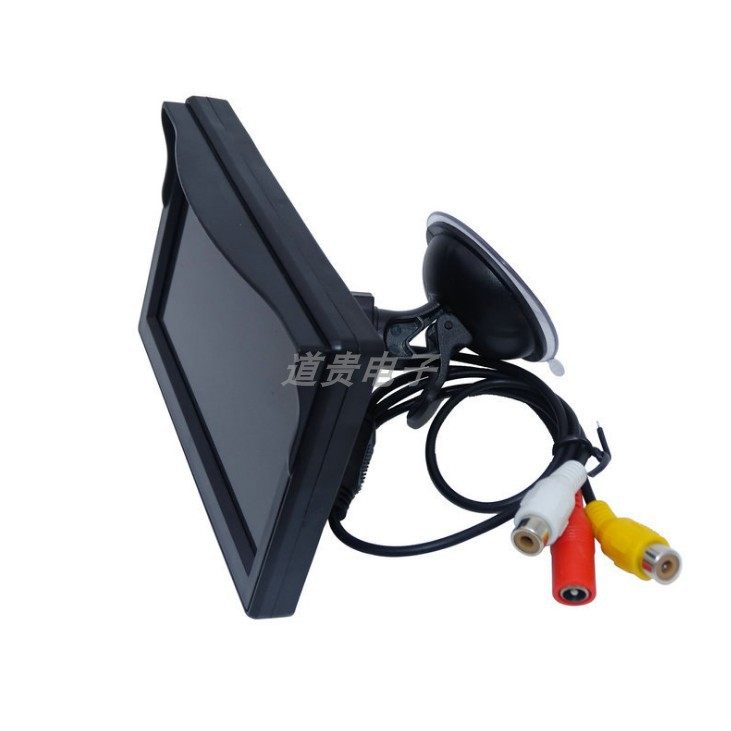5inch Car Ahd High-Definition Monitor Desktop Suction Cup Type Av Lotus Two-Way Video Input Reversing Image Universal