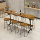 상업용 커피 및 찻집 바 테이블과 의자 조합을 위한 가정용 높은 테이블을 위한 미국 복고풍 단단한 벽걸이형 바 테이블