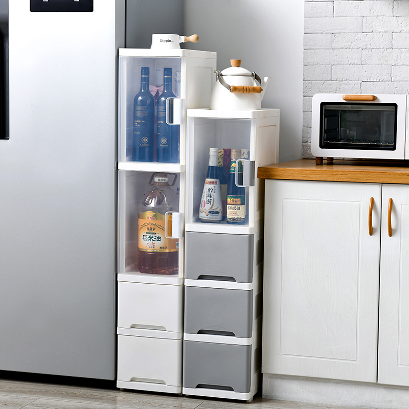 Multilayer Bathroom Shelf Shelving Slit 24CM Washing machine Refrigerator Side containing cabinet Dressing Room Containing Cabinet Floor