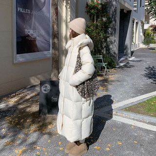 Cloud Puff Long down Jacket for Women 2025 Winter New Korean Style Hooded Warm Thickened Puffer Coat