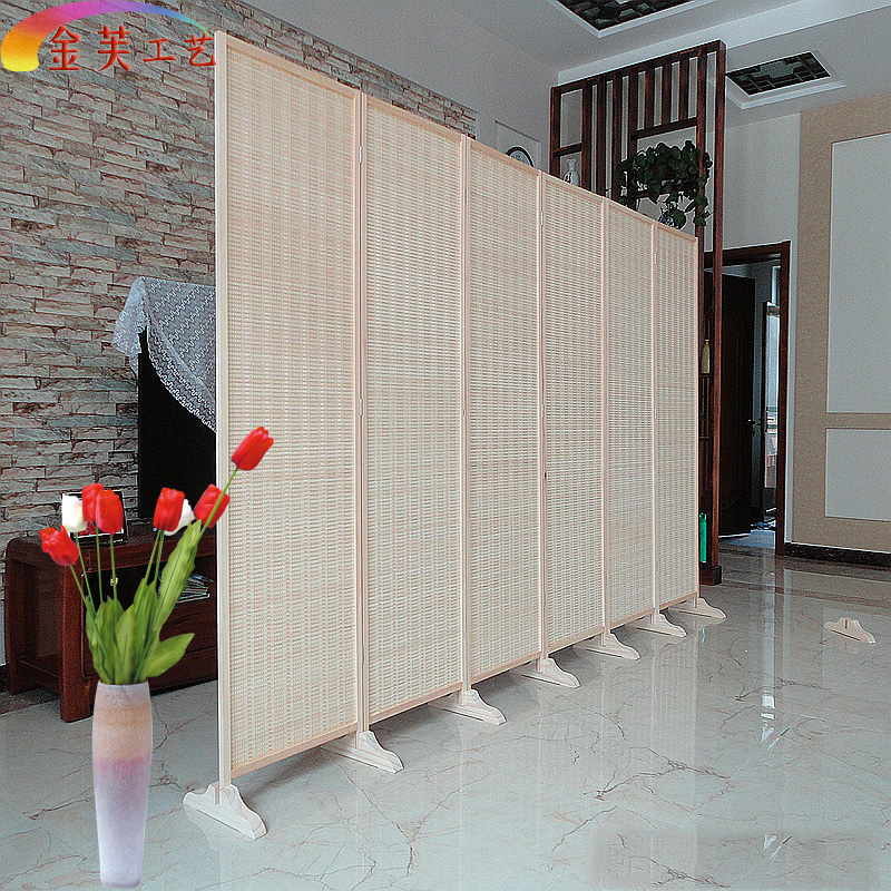 Japanese-style lattice bamboo weaving folding into the home indoor screen partition barrier living room room door mobile porch folding screen