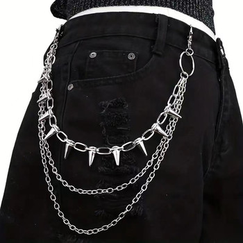 Chain pants chain for men and women accessories metal denim waist chain hip-hop trendy decorative pants pendant hanging chain chain