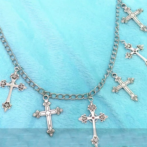 Подвеска в стиле панк с полым антикварным узором, тяжелая промышленная цепочка на талию, регулируется для мужчин и женщин.