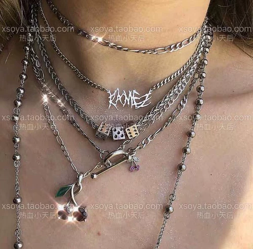 Брендовая небольшая дизайнерская универсальная булавка в стиле хип-хоп с буквами, ожерелье, в стиле панк, европейский стиль, популярно в интернете, тренд сезона