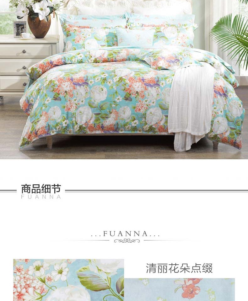 sản phẩm dệt bông denim bông Anna giàu 1,5 1.8m trên net đỏ đôi lắp tấm chăn - Bộ đồ giường bốn mảnh bộ drap giường 1m6