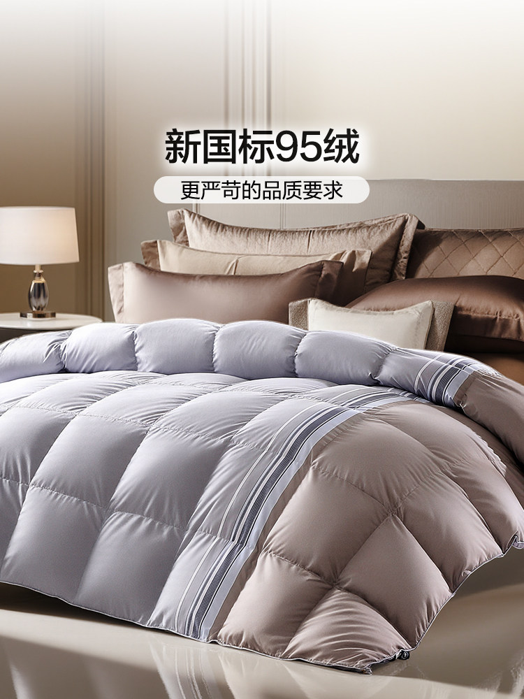 Fuanna 95 White Goose down Quilt Core Winter Warm Thick Quilt Spring and Autumn Bedding Single and Double Bed Supplies down Quilt