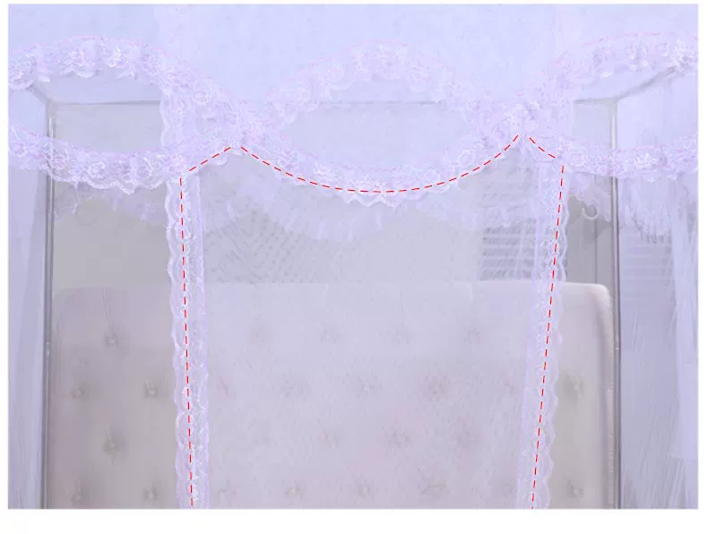 Thánh Anna tài khoản luống hoa mùa hè lưới giường 1.8m 1.5m palace hạ cánh dệt giàu - Lưới chống muỗi mùng khung đẹp