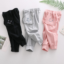 Spring and autumn childrens anti-mosquito pants Sports and leisure spring summer thin girls baby boys bloomers summer clothes