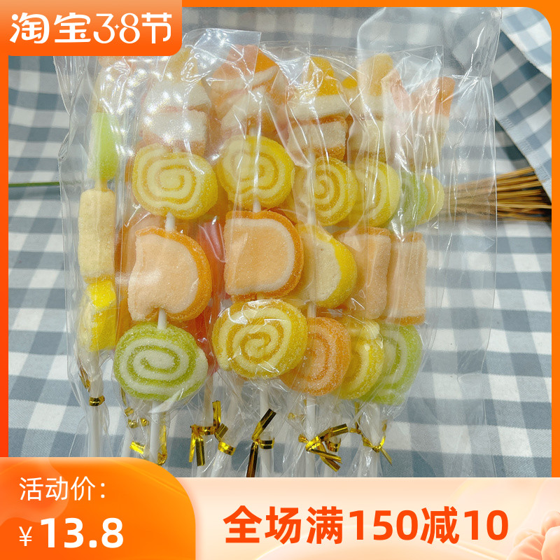 Fruit string Juice Soft Candy Stick Candy Rubber Candy 300g 12 Packed Children's Festival Candy Gifts Little Snacks