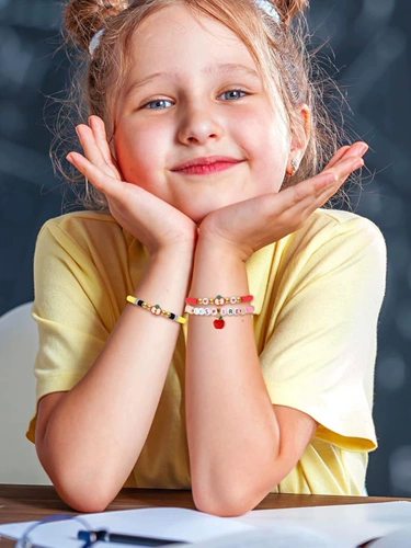 Bracelet Nearclce Make Clay Letter Bead Accessorie Kit DIY