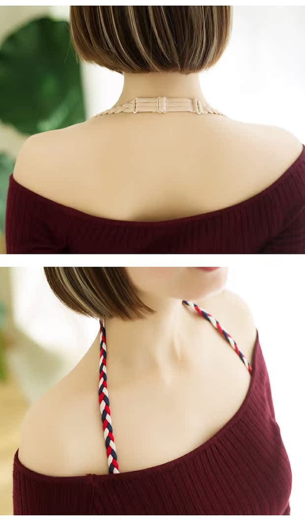 Móc dây đeo cổ lớn khóa rộng móc tay dệt xoắn đa năng đồ lót quây với dây đeo áo ngực có thể điều chỉnh day ao lot