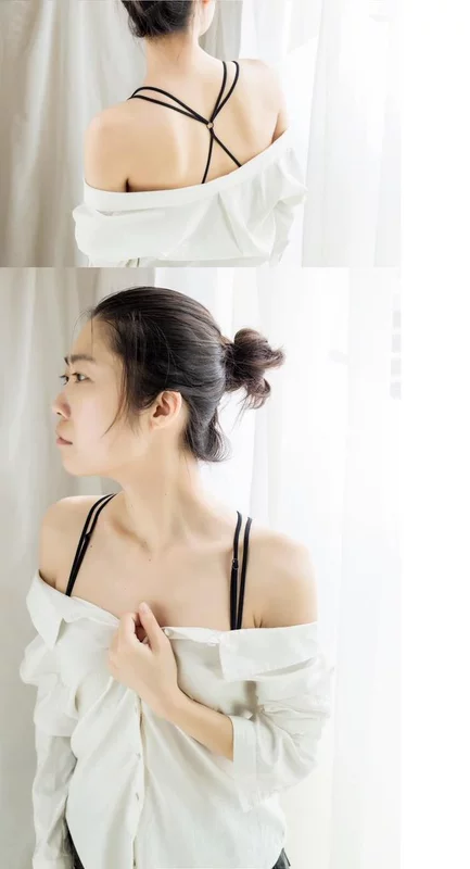 Dây đeo áo ngực có thể điều chỉnh chống trượt một bên vai quây quây đẹp trở lại dây đeo chéo với áo lót mỏng dây đeo vai áo lót 3 dây